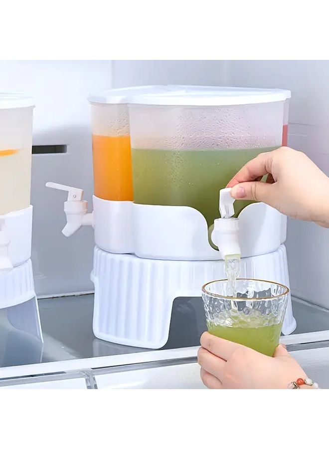 5 2L Heavy Duty Rotary Drink Dispenser With 3 Compartments For Parties And Kitchen - Image 1
